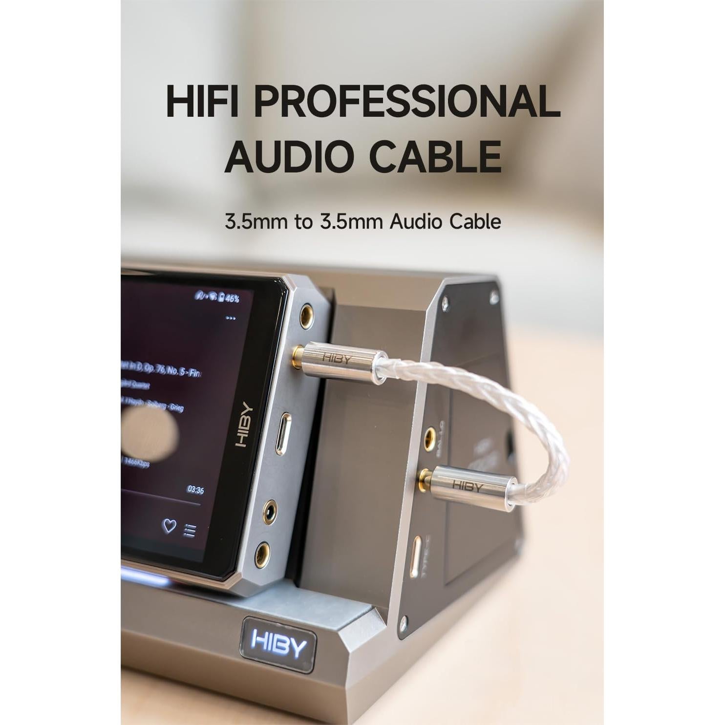 Cable de audio Aux HiBy 3.5mm a 3.5mm HiFi Cobre OCC