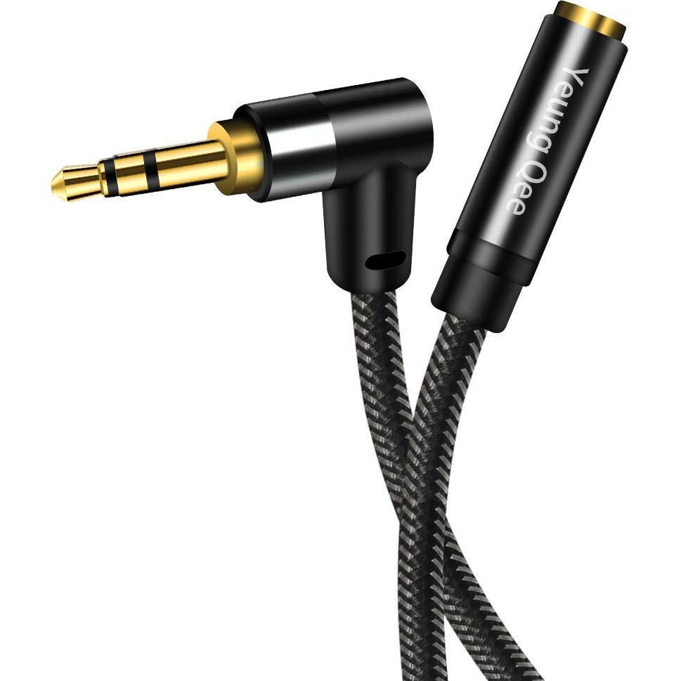 Cable de audio estéreo 3.5mm macho a hembra Yeung Qee 0.3m