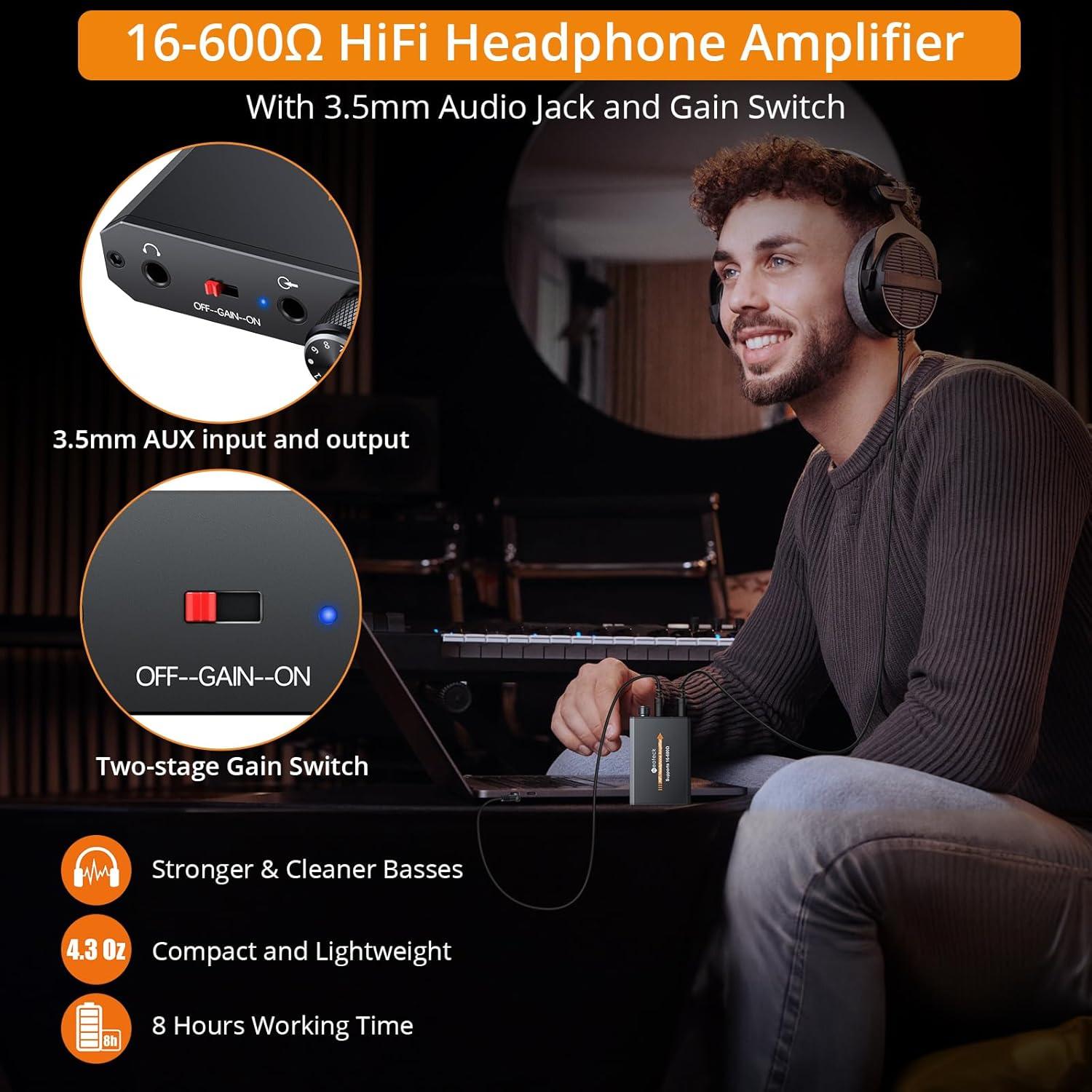 Amplificador de Auriculares Neoteck NTK273 16-600 Ohm Portátil