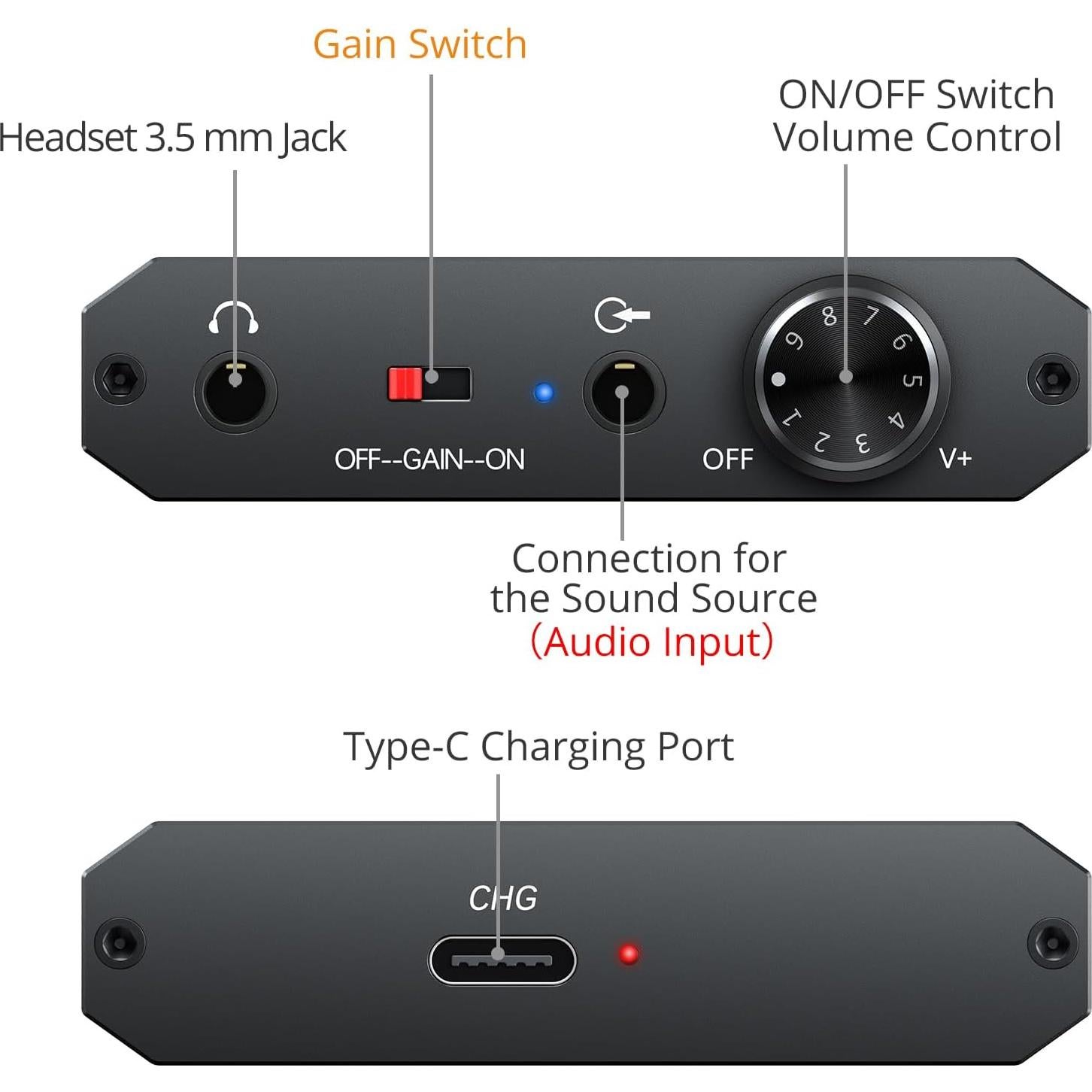 Amplificador de Auriculares Neoteck NTK273 16-600 Ohm Portátil