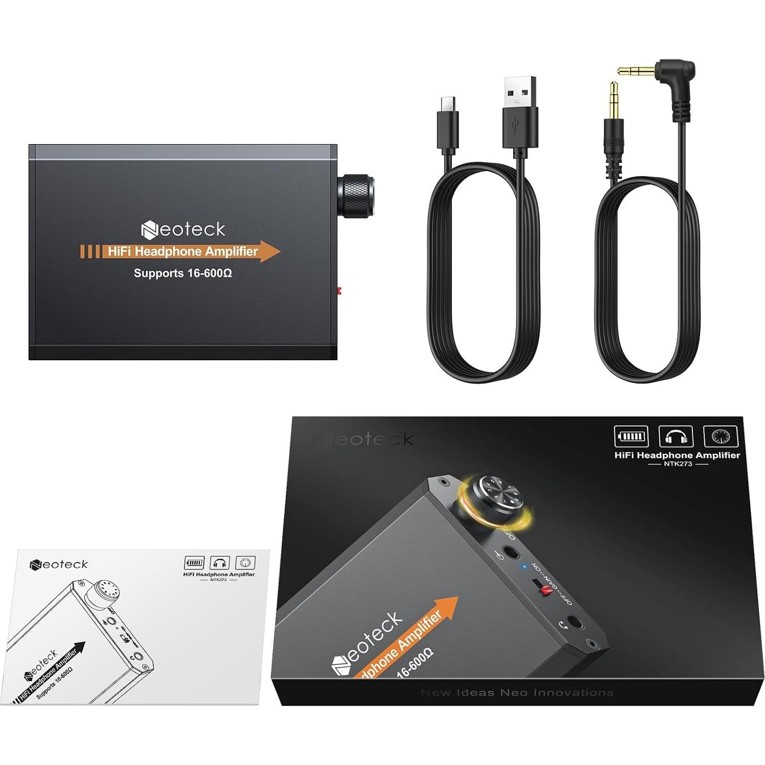 Amplificador de Auriculares Neoteck NTK273 16-600 Ohm Portátil