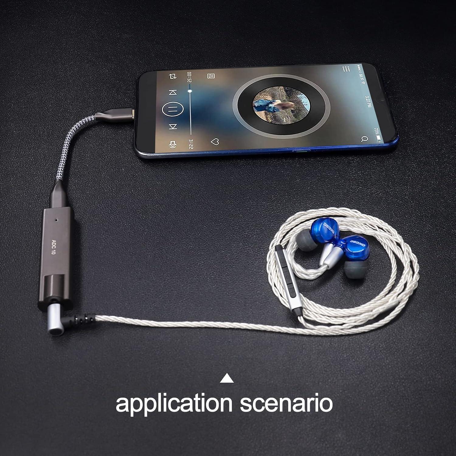 Cable DAC/OTG Tipo C okcsc C2 para Auriculares - 12 cm