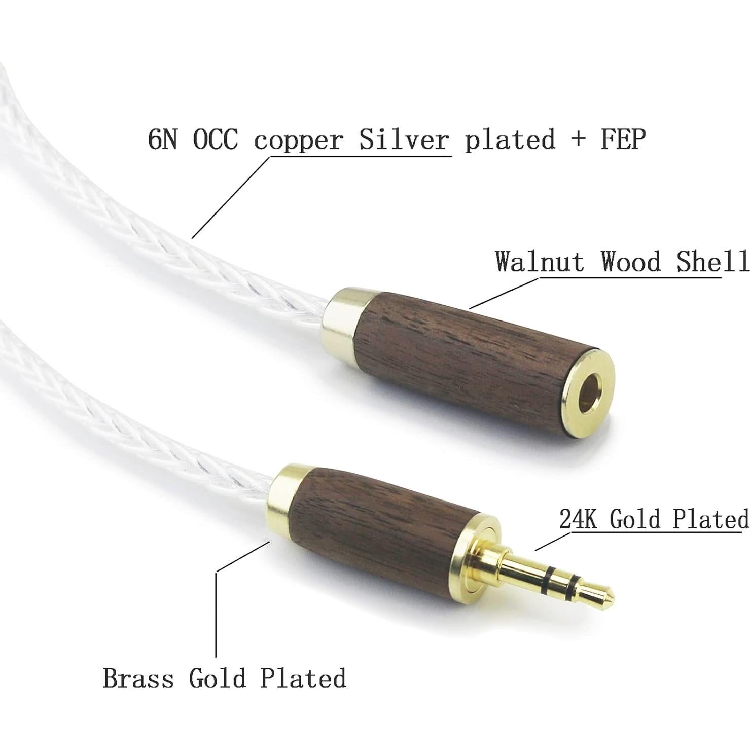 Adaptador de Audio 3.5mm Macho a 4.4mm Hembra NewFantasia