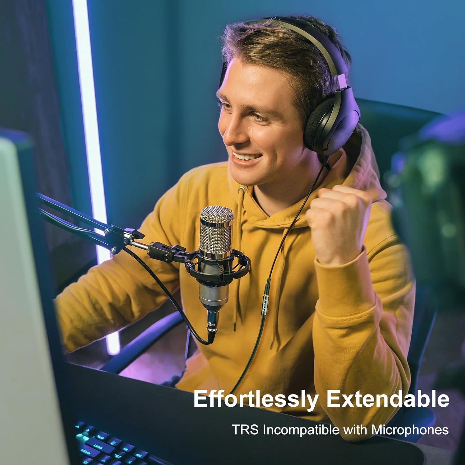 Cable de Extensión de Audio J&D 3.5mm Macho a Hembra 2.74m