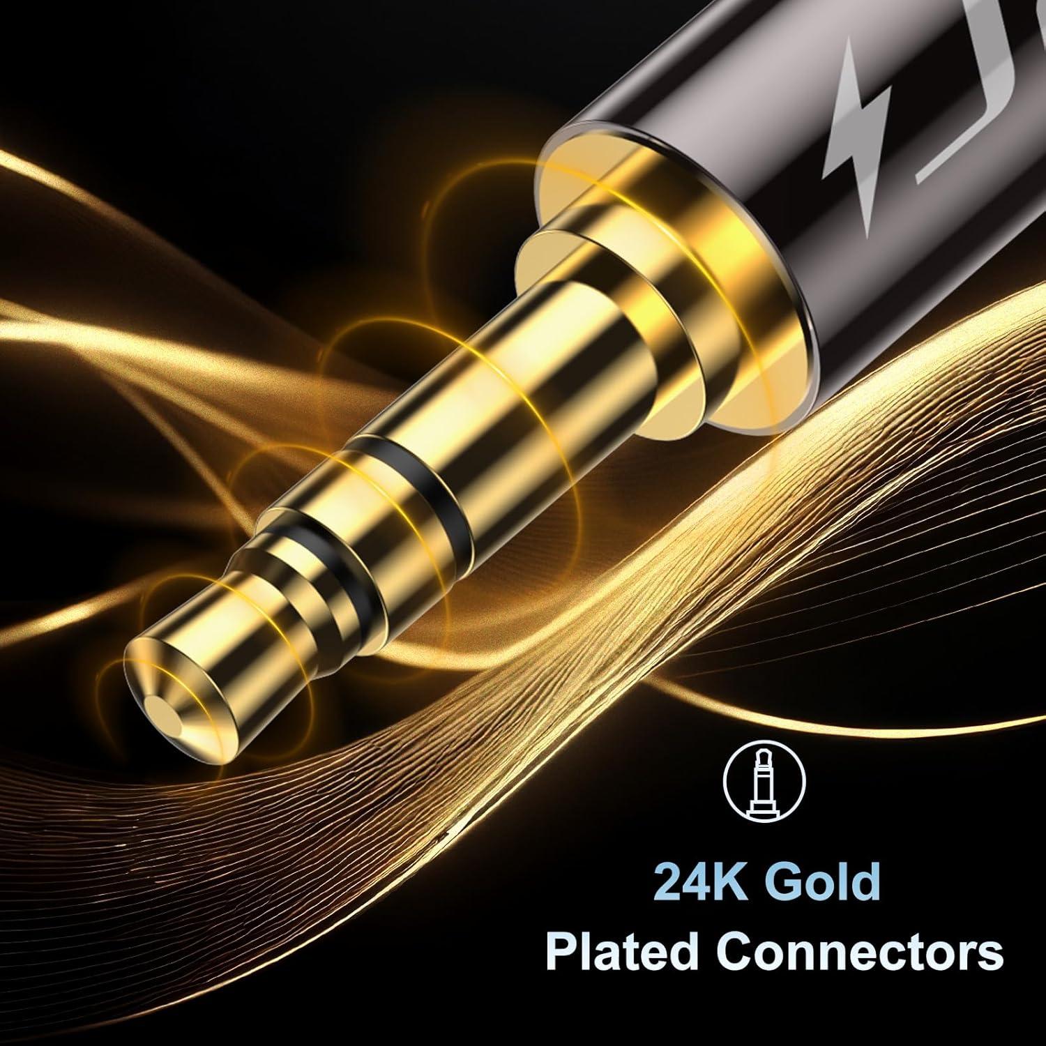 Cable de Extensión de Audio J&D 3.5mm Macho a Hembra 2.74m