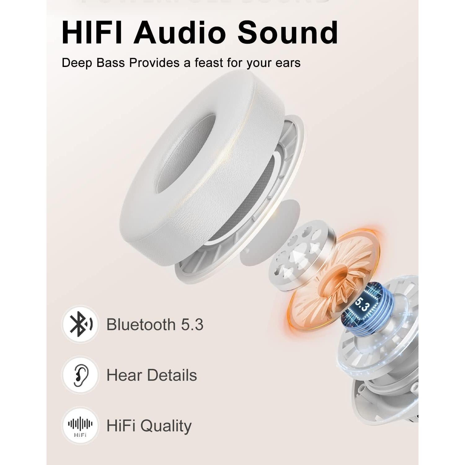 Auriculares Inalámbricos Bluetooth Intoberp BH-15, 40h HiFi