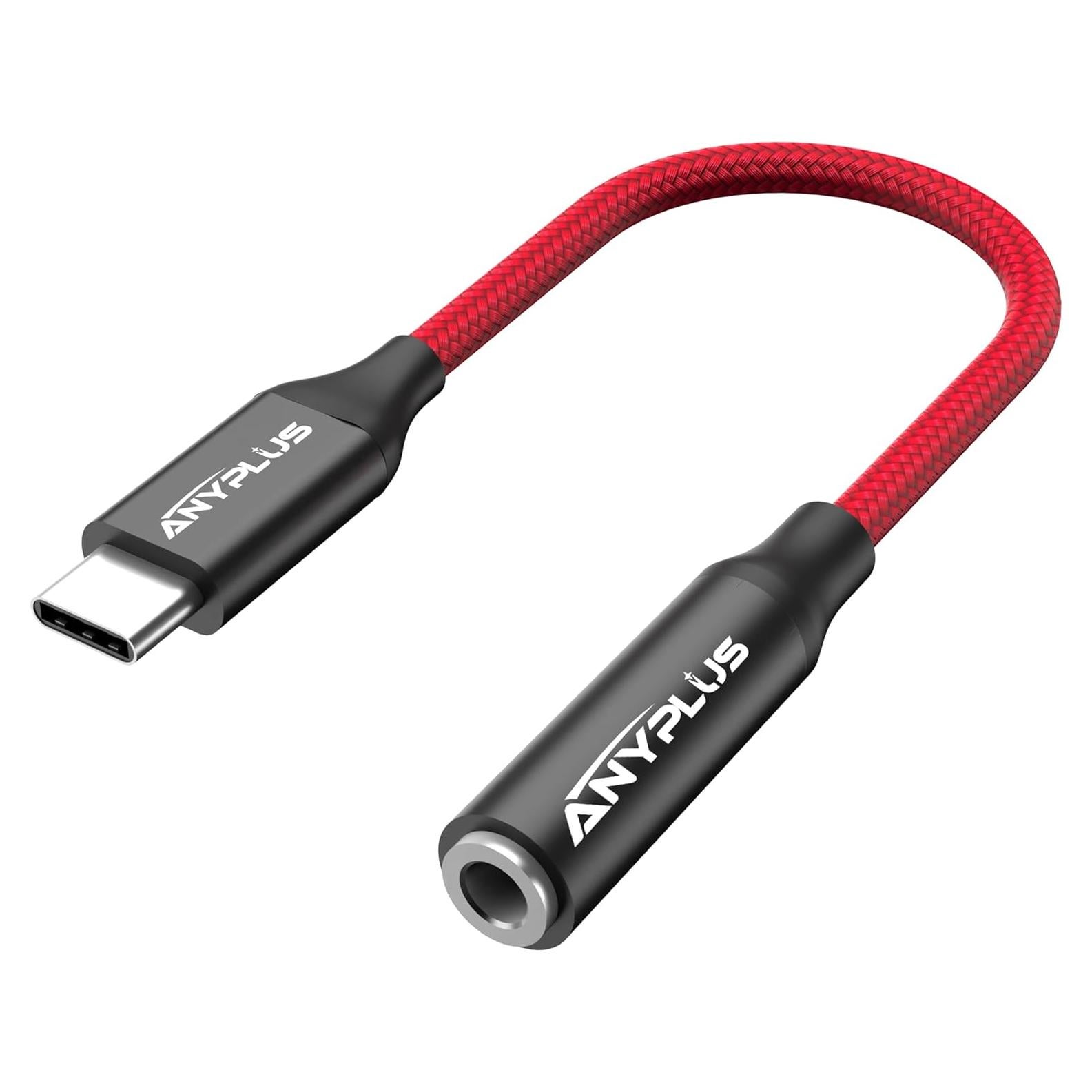 Adaptador USB-C a 3.5mm ANYPLUS - Cable AUX 0.3m