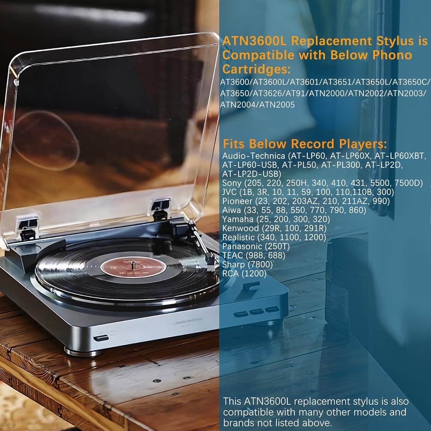 Aguja de Reemplazo ATN3600L para Tocadiscos Audio-Technica