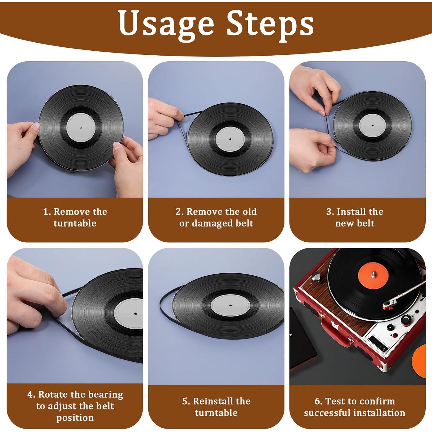 Correa de tocadiscos de goma Prasacco para Audio-Technica AT-LP60