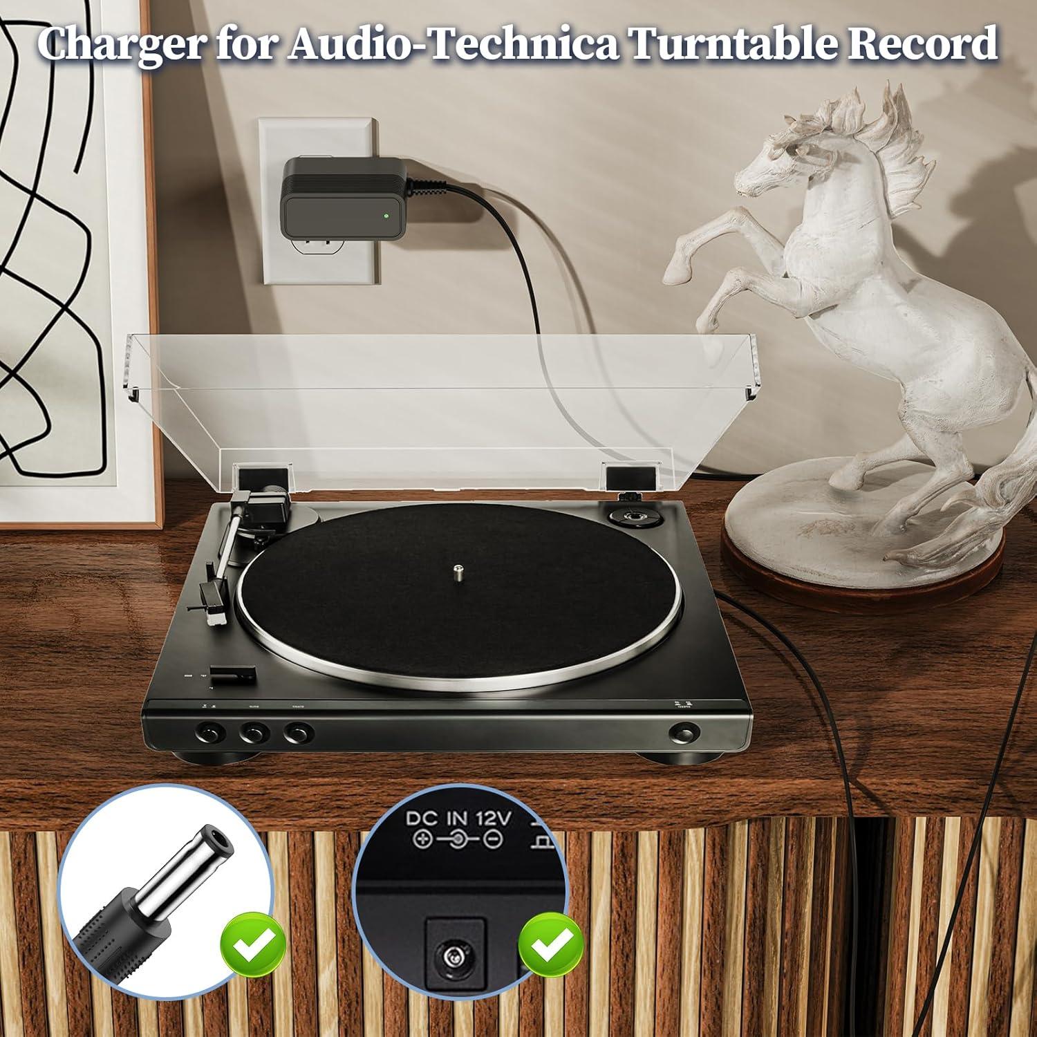 Cargador Reemplazo 12V JATERSERN para Tocadiscos Audio Technica