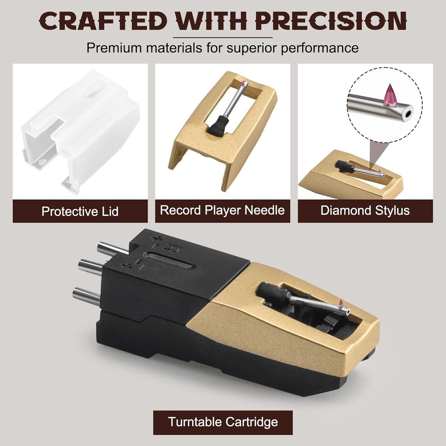 Kit de Agujas de Repuesto para Tocadiscos Ruby - 5 Piezas