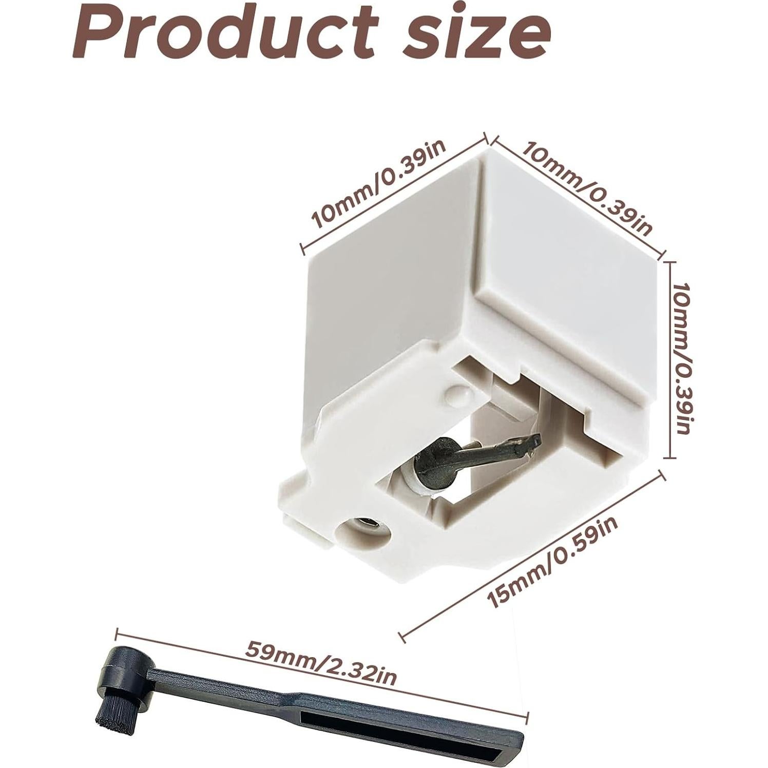 Paquete de 2 Puntas de Reemplazo ATN3600L - Aguja Diamante y Fibra Carbono para Audio-Technica