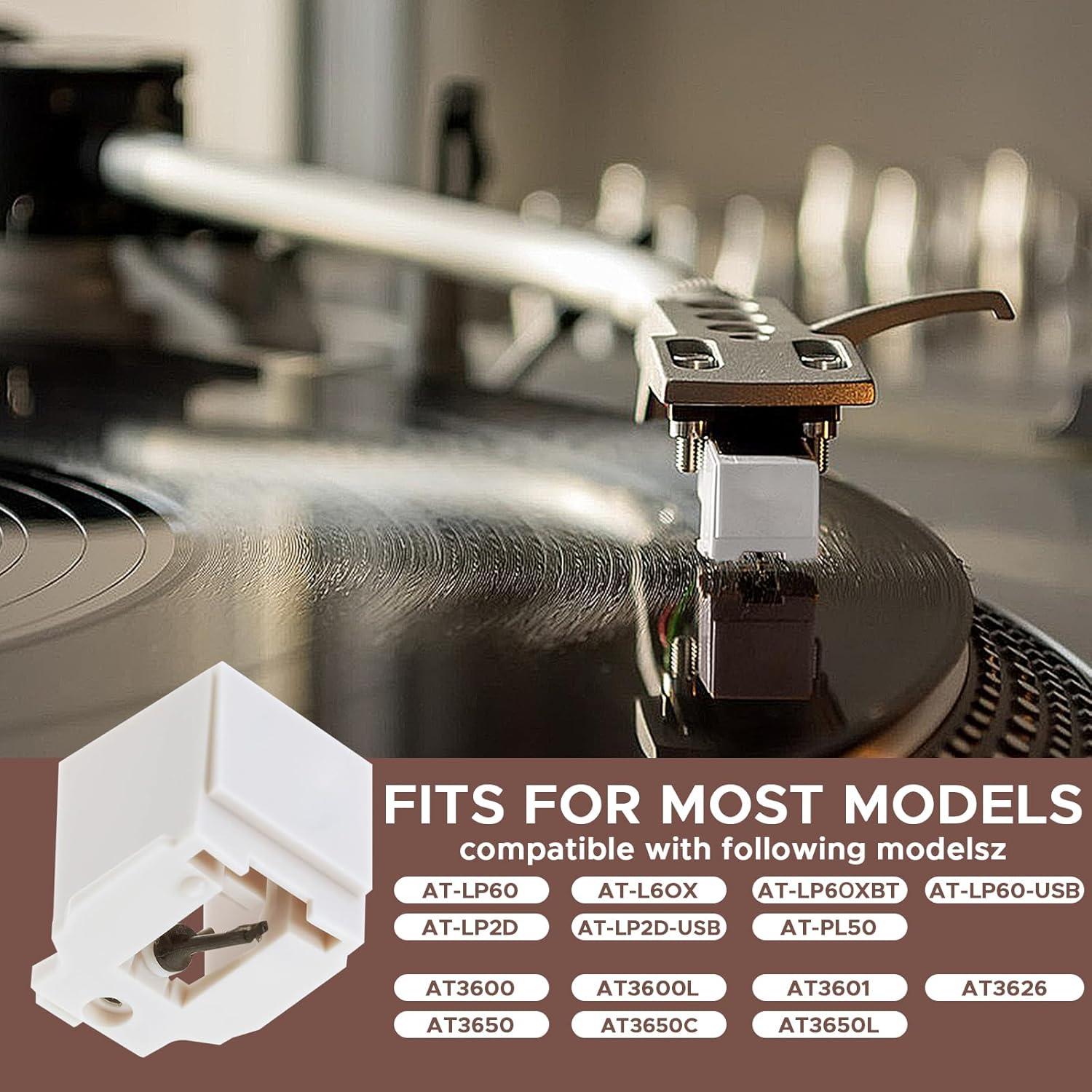 Paquete de 2 Puntas de Reemplazo ATN3600L - Aguja Diamante y Fibra Carbono para Audio-Technica