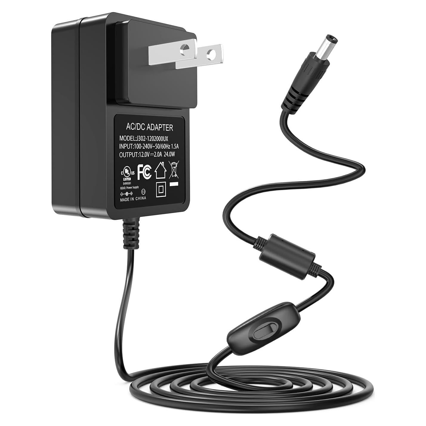 Adaptador de Alimentación 12V 2A para Tocadiscos Crosley y Audio-Technica