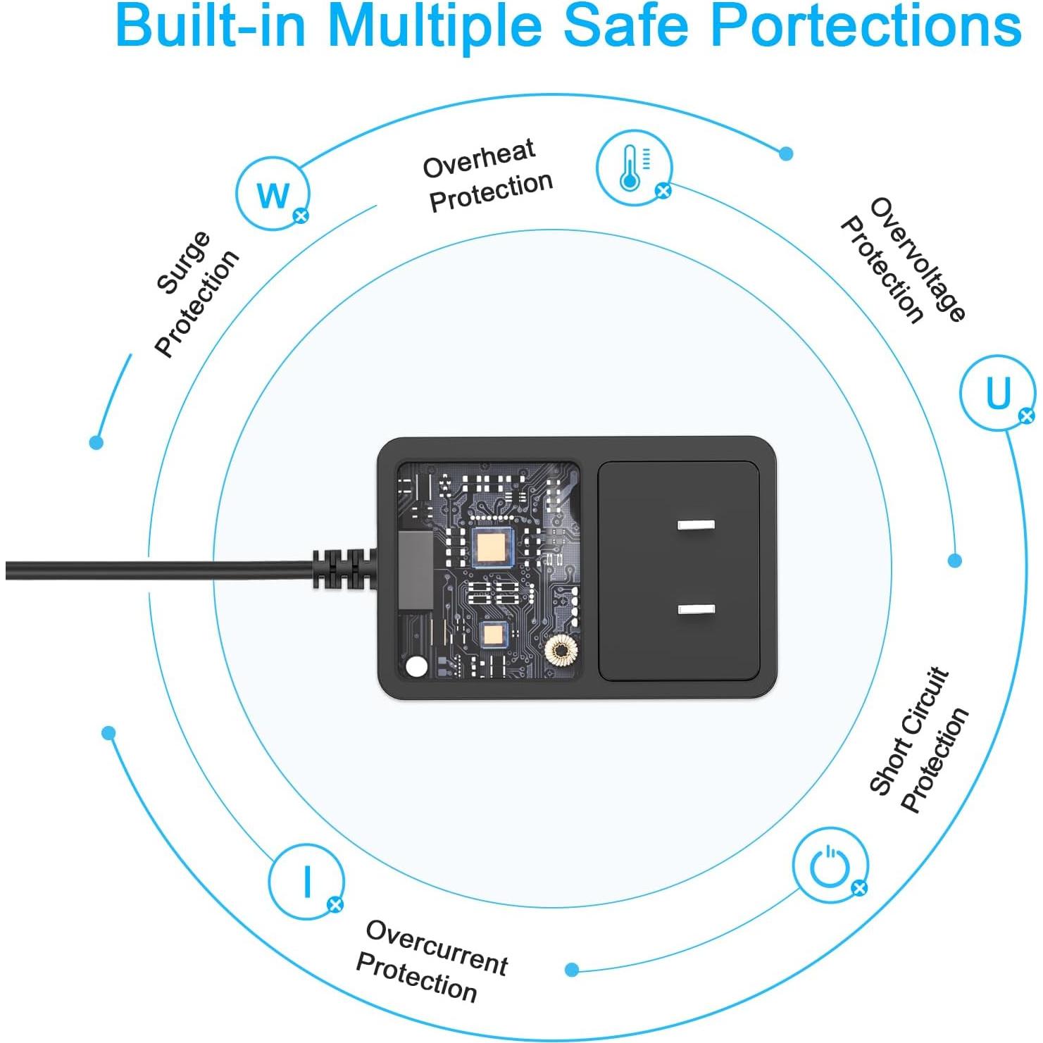 Adaptador de Alimentación 12V 2A para Tocadiscos Crosley y Audio-Technica