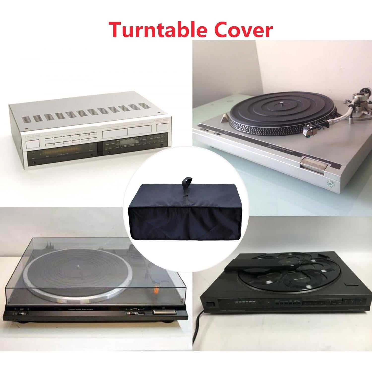 Cubierta de Polvo para Tocadiscos SHTCSZBA 48x40cm Negra