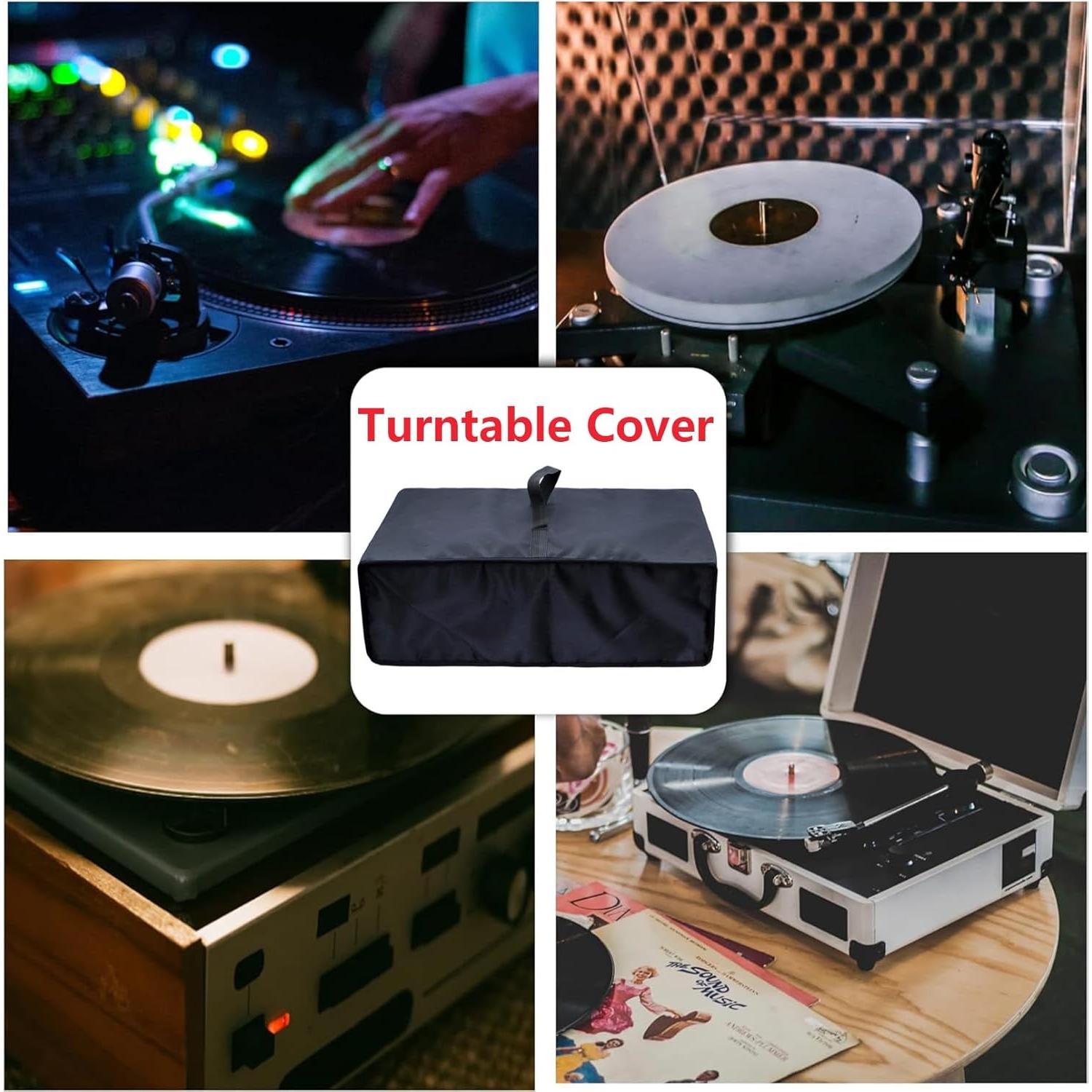 Cubierta de Polvo para Tocadiscos SHTCSZBA 48x40cm Negra