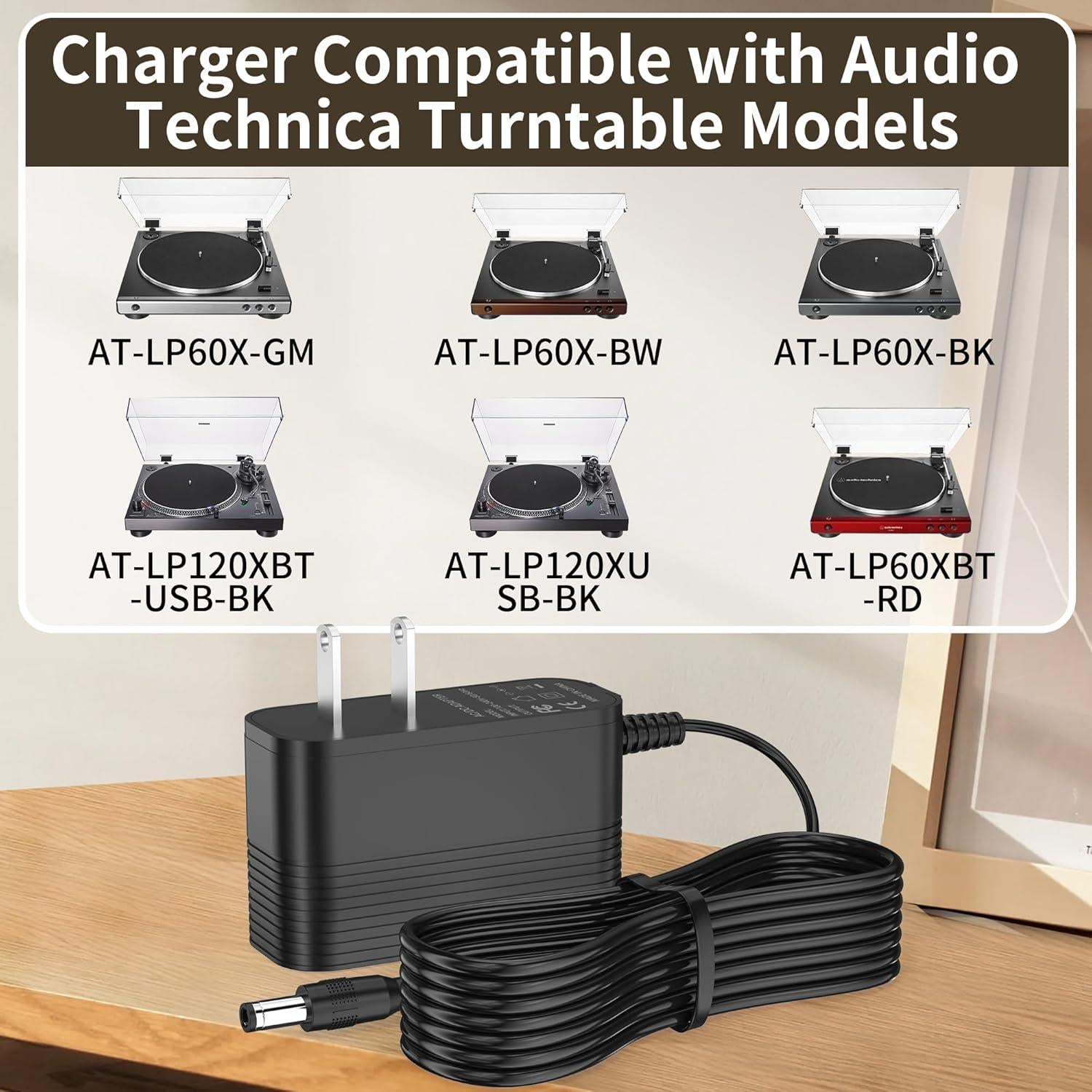 Cable de Alimentación 12V para Tocadiscos Audio Technica
