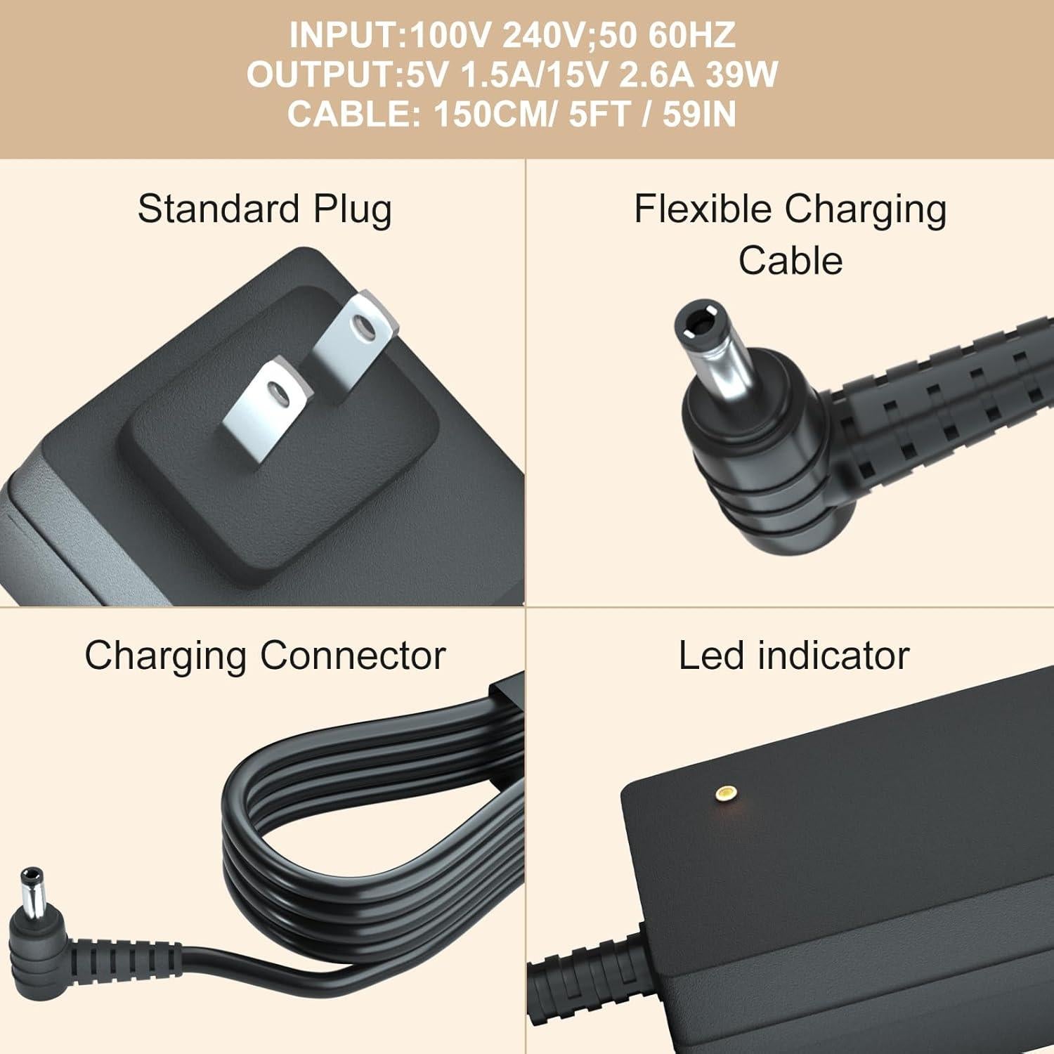 Cargador 12V Jeestam para Tocadiscos Audio Technica AT-LP60X