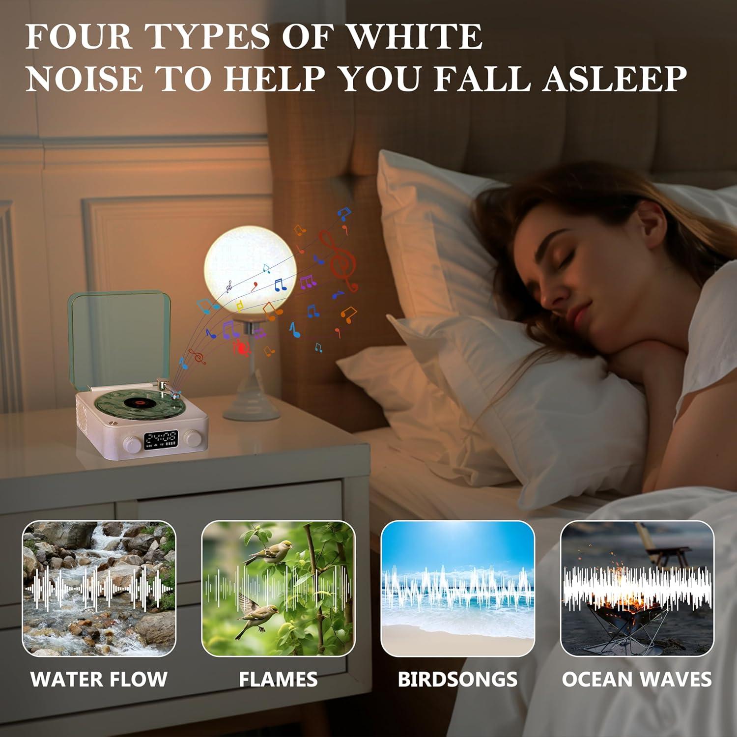 Reproductor de Vinilo Waves Bluetooth Rosa con Luz Ambiental