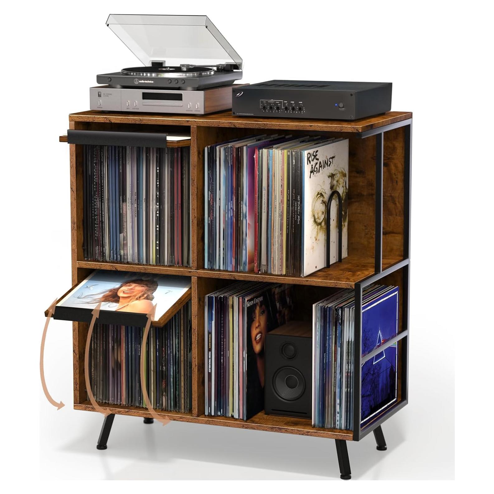 Soporte para tocadiscos Faesun CPJ-2 con tapa abatible