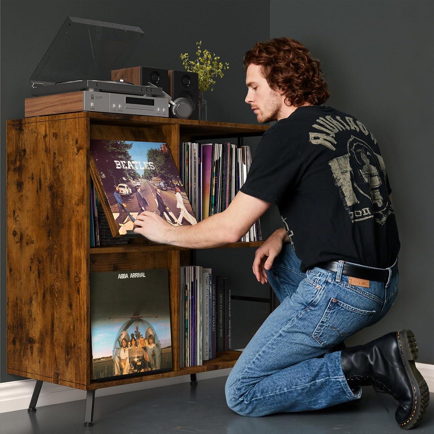 Soporte para tocadiscos Faesun CPJ-2 con tapa abatible