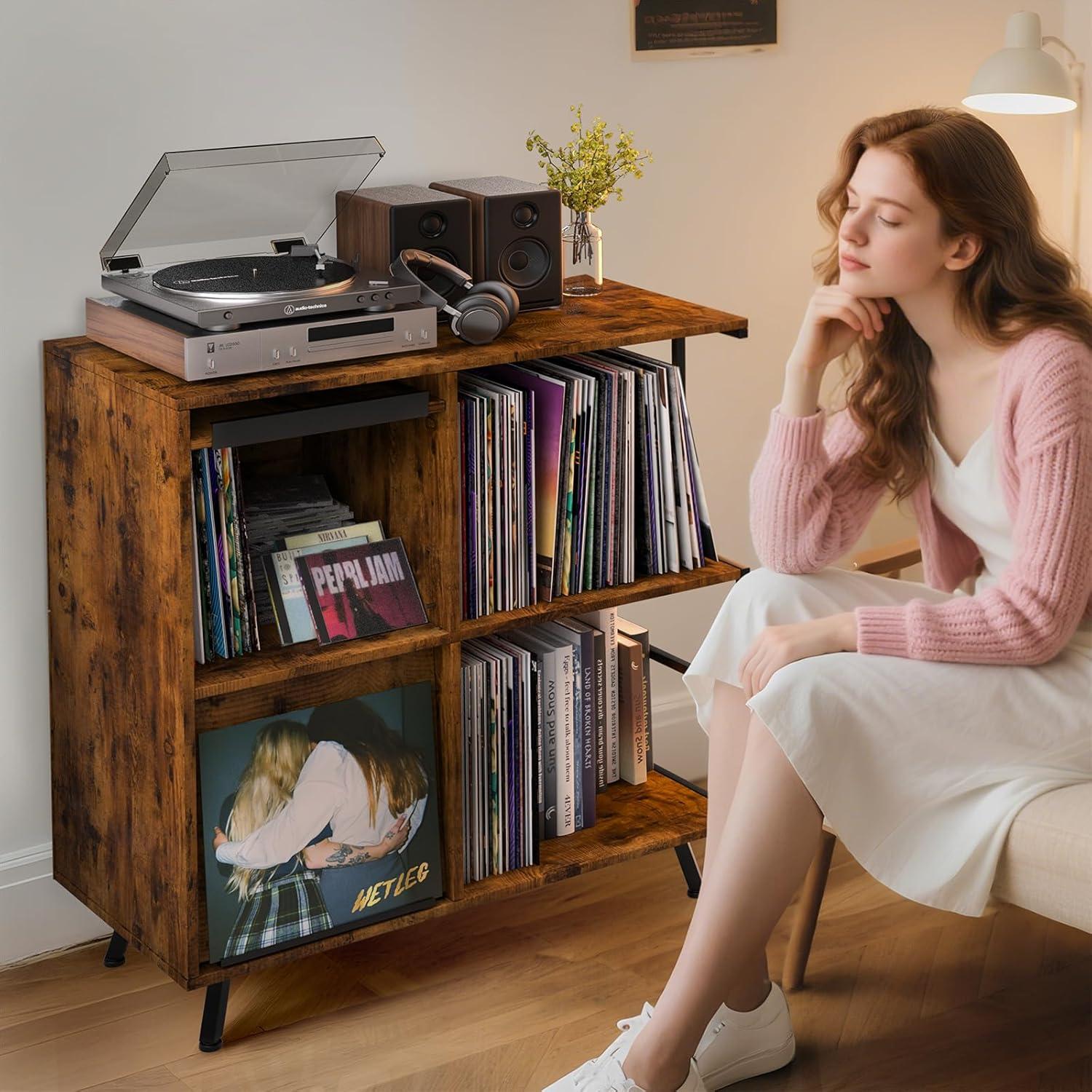 Soporte para tocadiscos Faesun CPJ-2 con tapa abatible