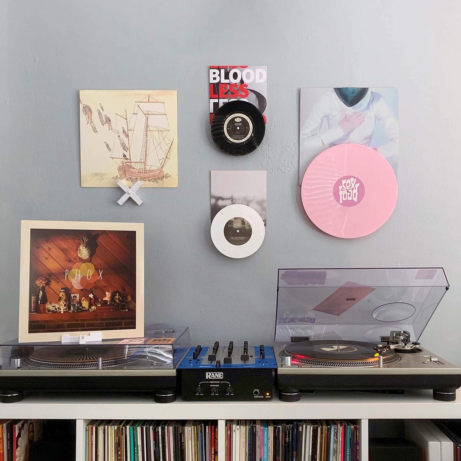 Exhibidor de Discos de Vinilo Record Props - Soporte de Mesa y Pared