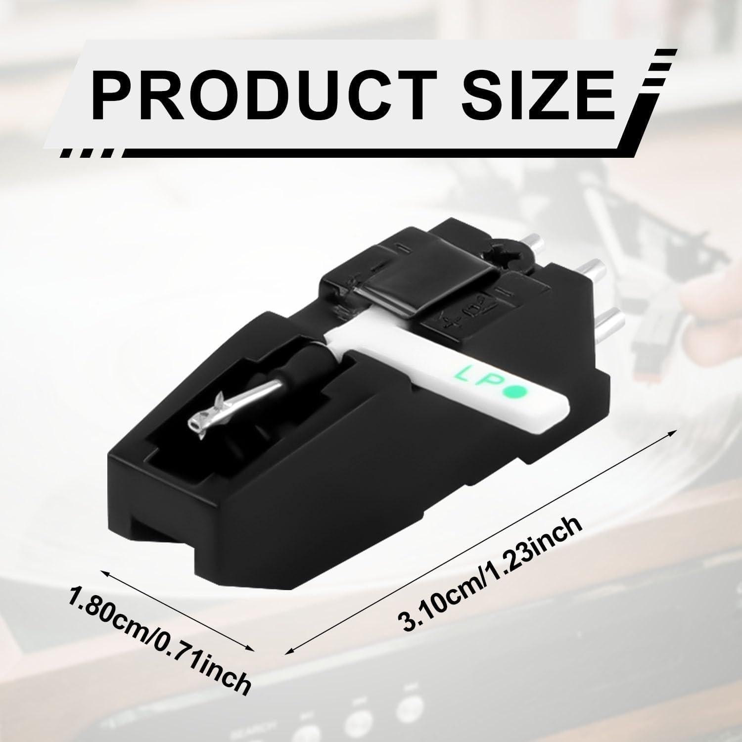 Cartucho de Tocadiscos NQEUEPN con Punta de Diamante Doble Lado