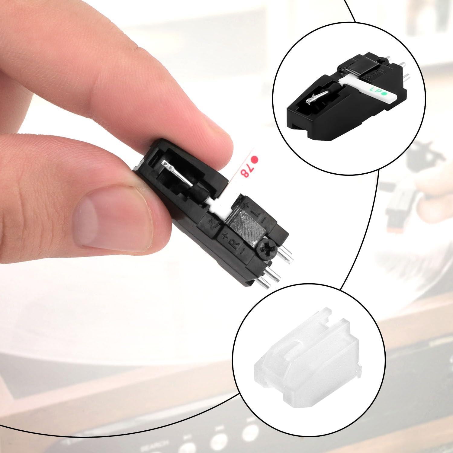 Cartucho de Tocadiscos NQEUEPN con Punta de Diamante Doble Lado