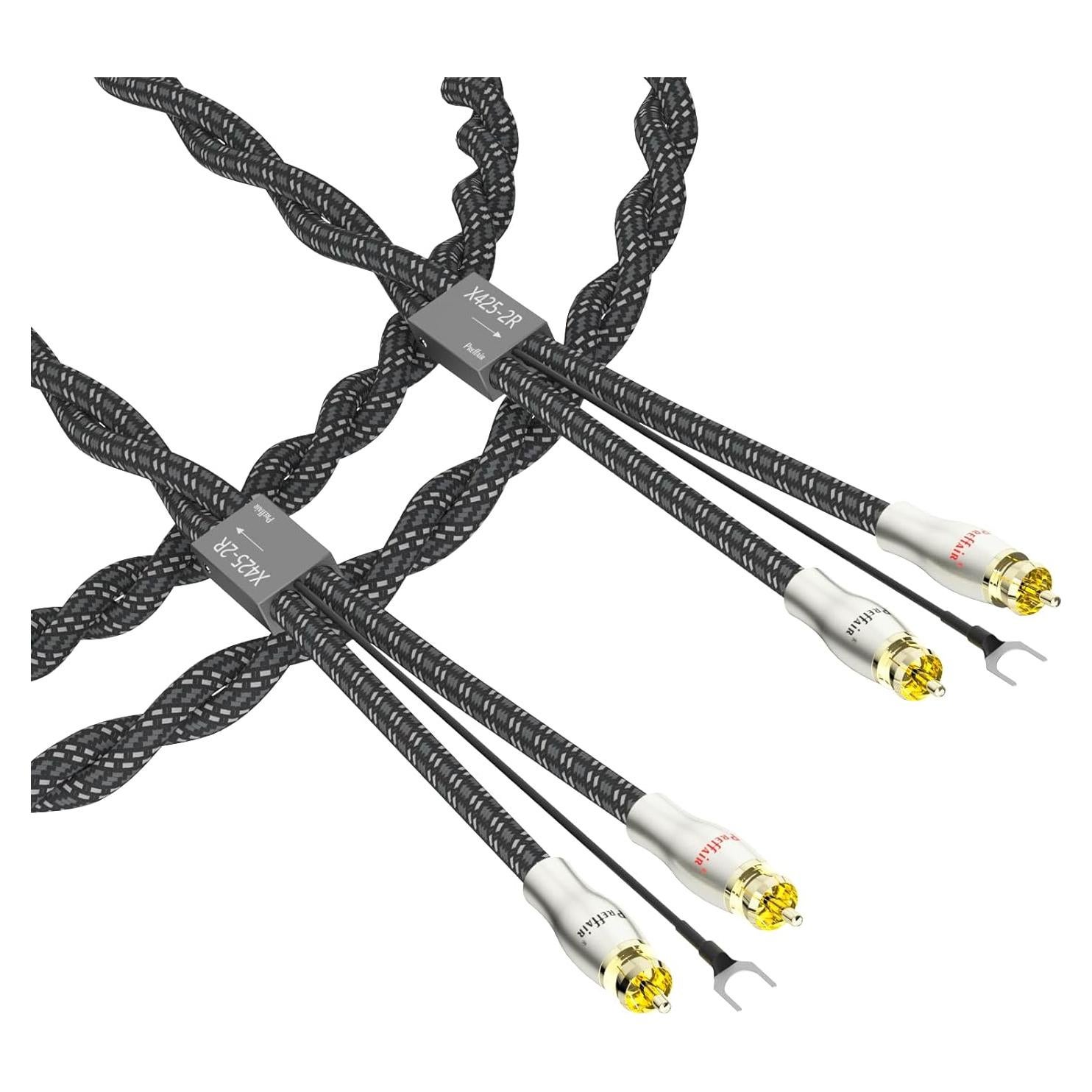 Cable RCA de Turntable 1.5m Preffair X425-2R con Tierra