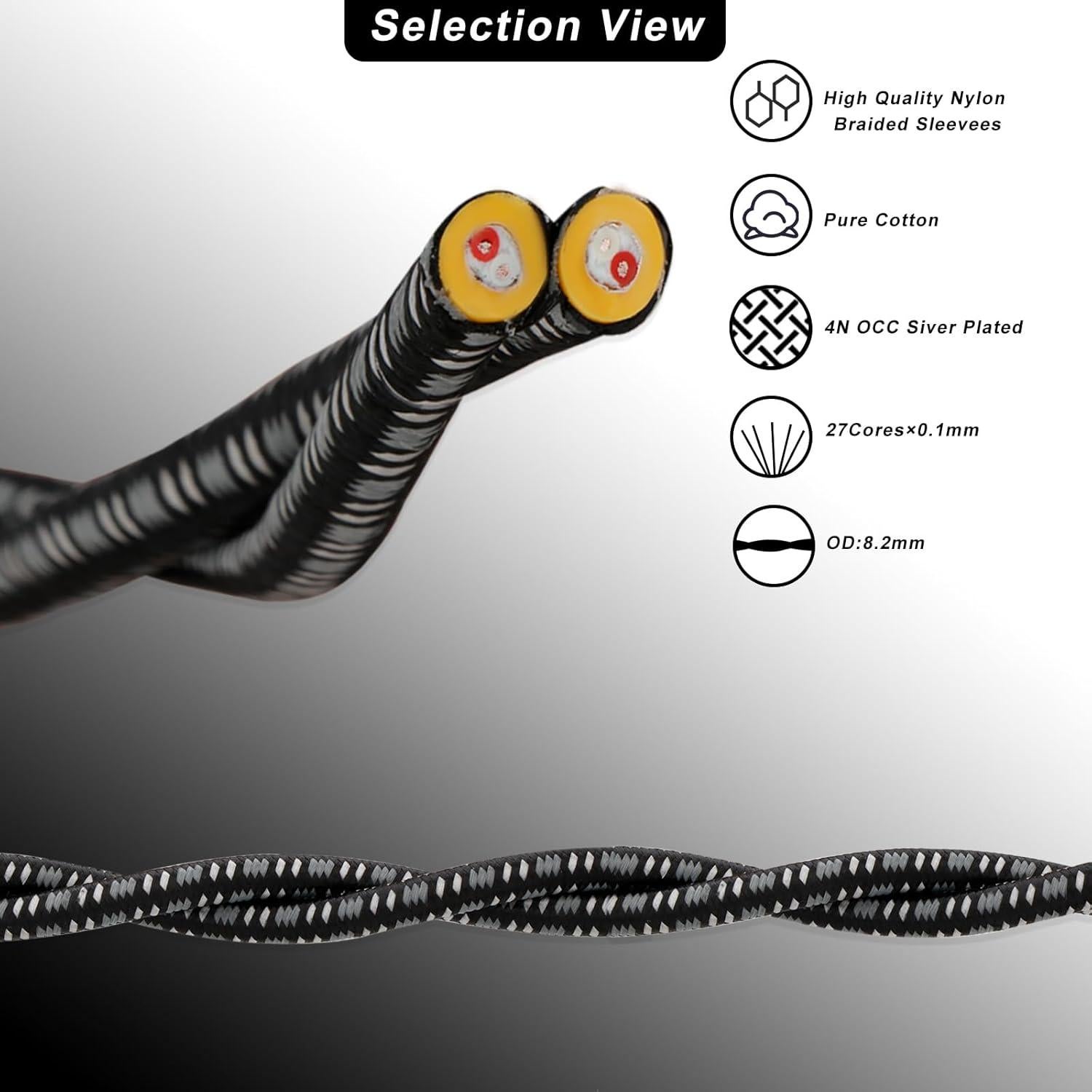 Cable RCA de Turntable 1.5m Preffair X425-2R con Tierra