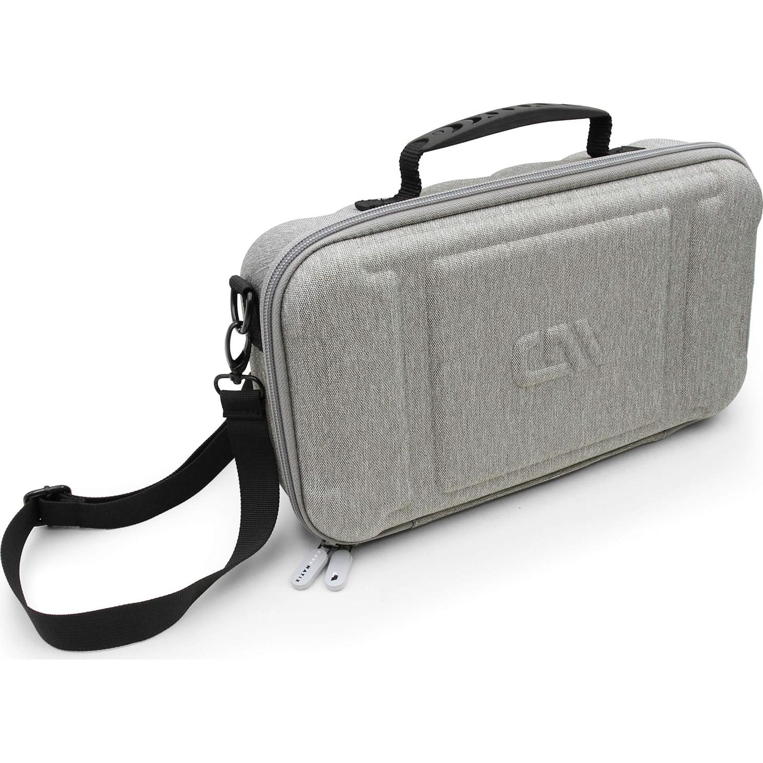 Funda de Viaje CASEMATIX para Tocadiscos Portátil Audio-Technica AT-SB727 - Gris