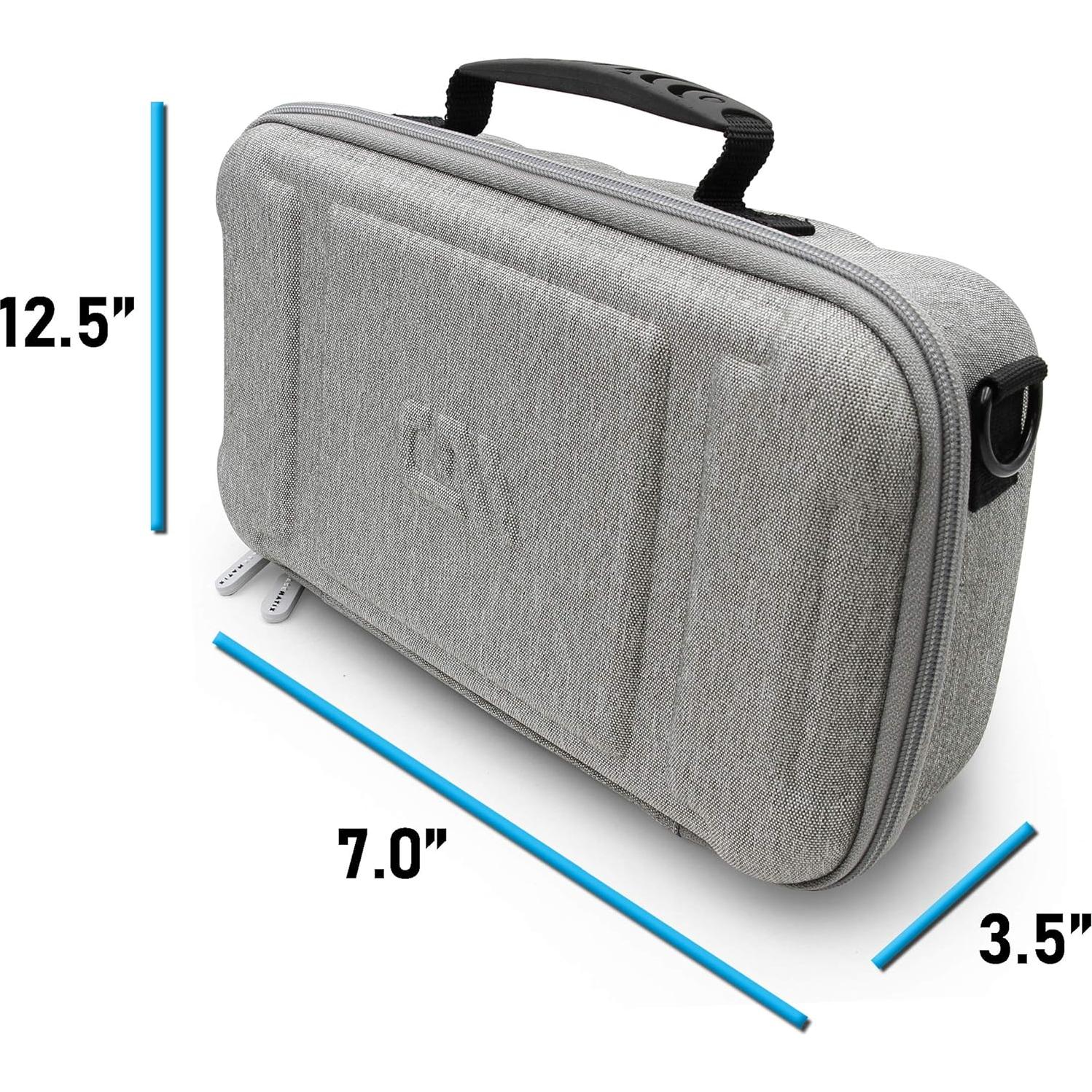 Funda de Viaje CASEMATIX para Tocadiscos Portátil Audio-Technica AT-SB727 - Gris