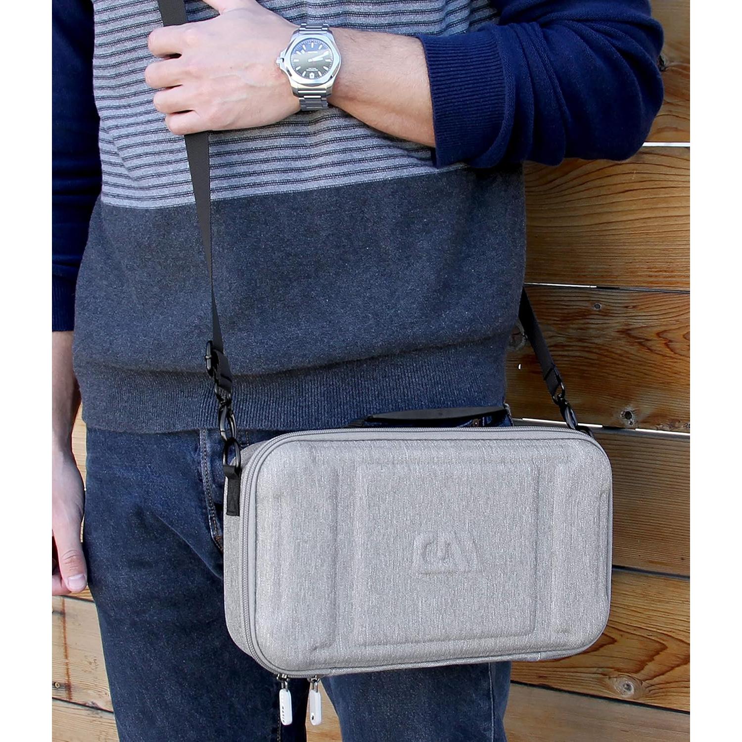 Funda de Viaje CASEMATIX para Tocadiscos Portátil Audio-Technica AT-SB727 - Gris