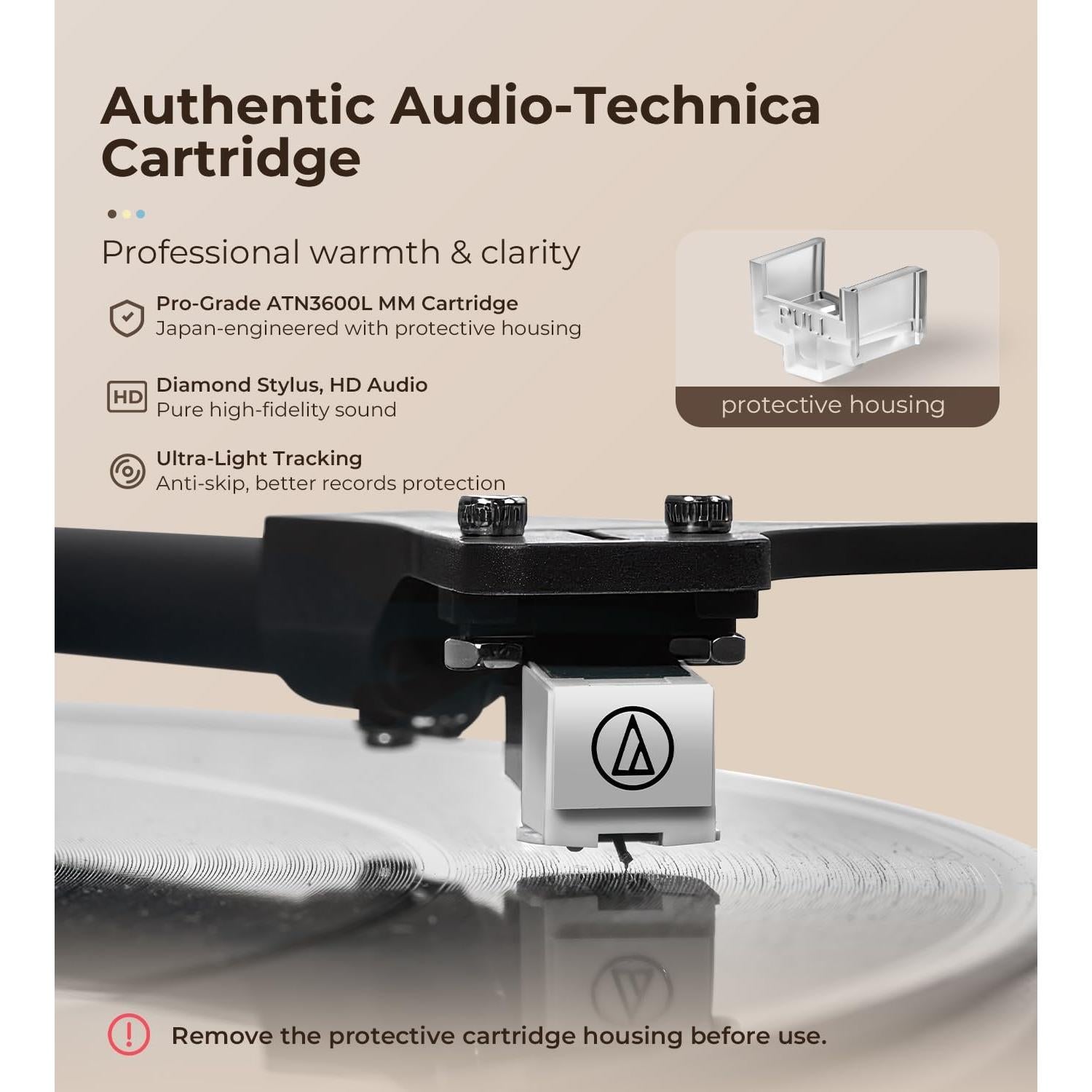 Reproductor de Vinilo Vangoa RP-03 con Altavoces 40W Bluetooth