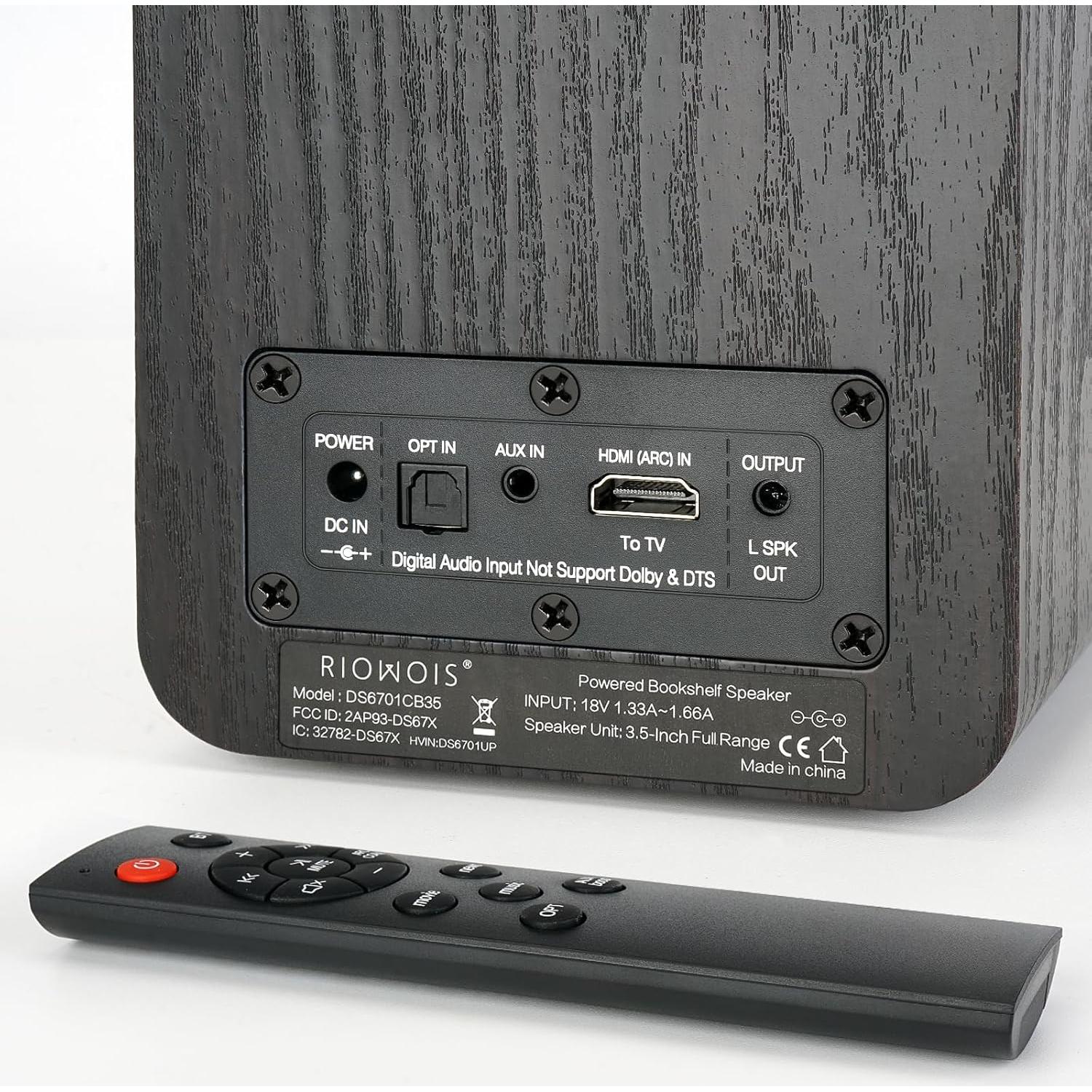 Altavoces de Estantería RIOWOIS DS6701CB35 30W Bluetooth 5.3