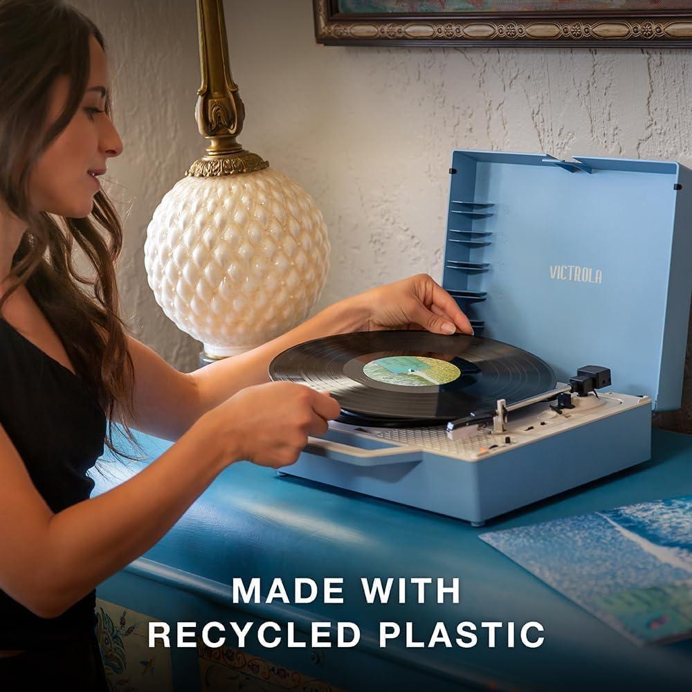 Tocadiscos Victrola Re-Spin Bluetooth 3 Velocidades Gris