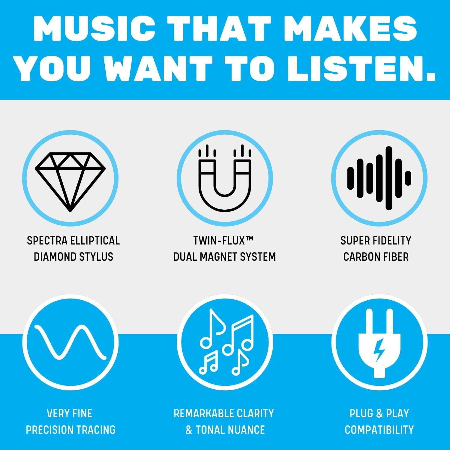 Cartucho P-mount LP Gear CFT4PSE con Diamante Elíptico