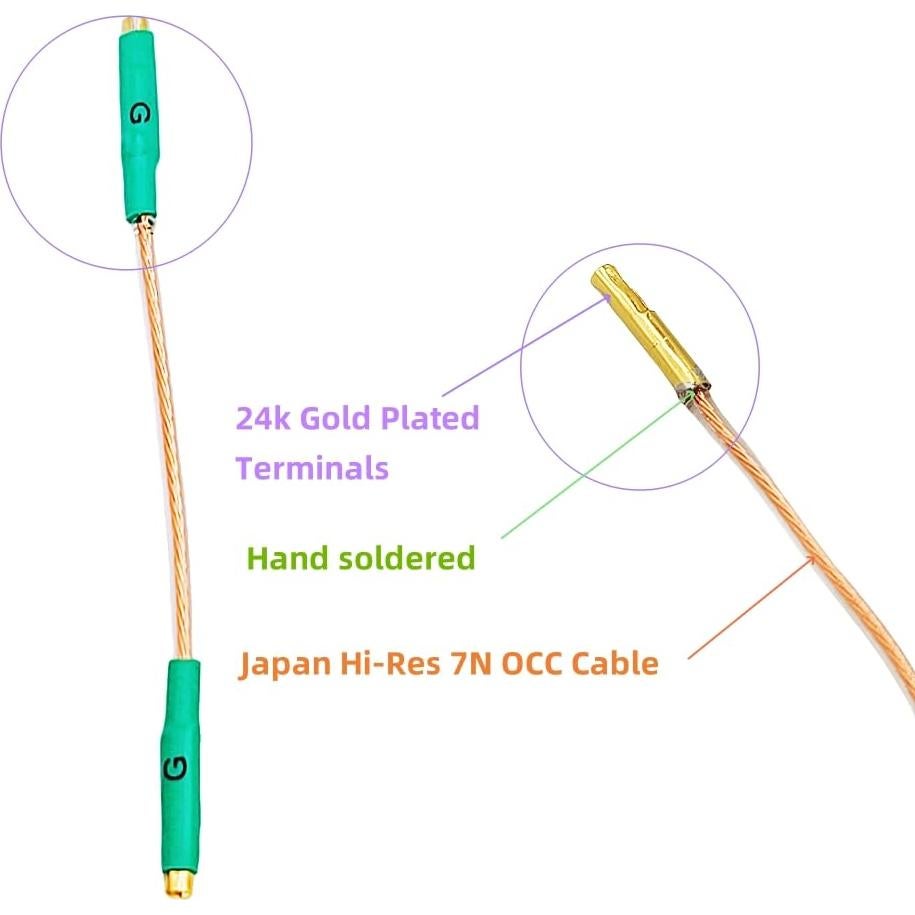 Cables de Conexión para Giradiscos KOMITASUI 50mm 24K
