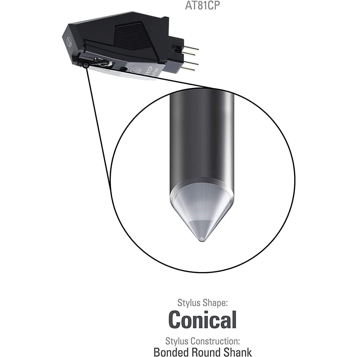 Cartucho y Aguja Audio Technica AT81CP para Technics SL