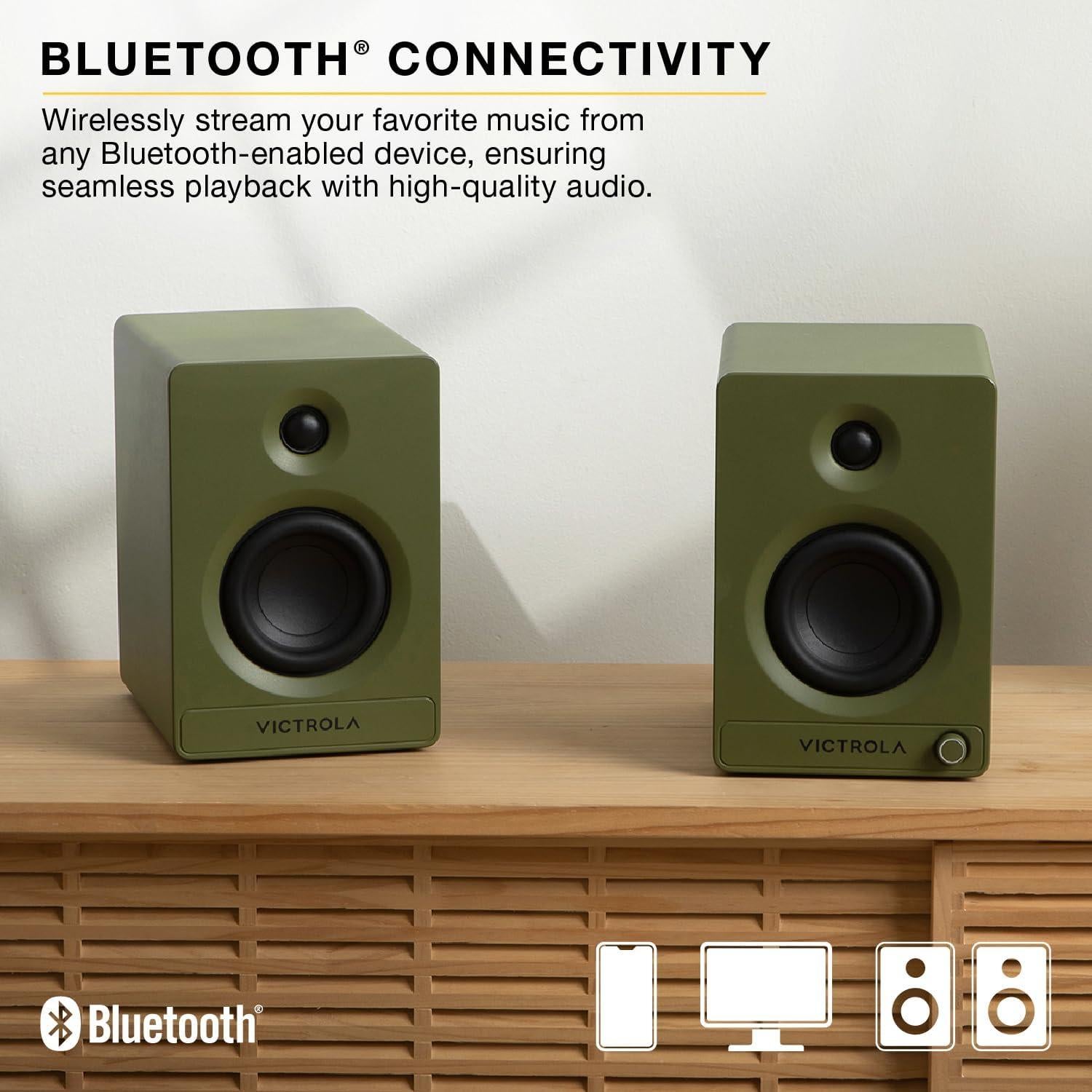 Tocadiscos Bluetooth Automático Victrola con Altavoces Tempo