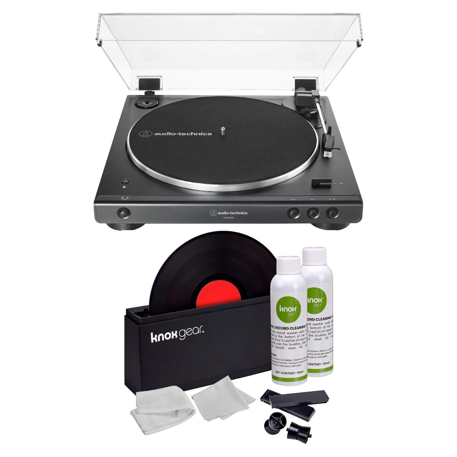 Giradiscos Automático Bluetooth Audio-Technica AT-LP60X con Kit de Limpieza