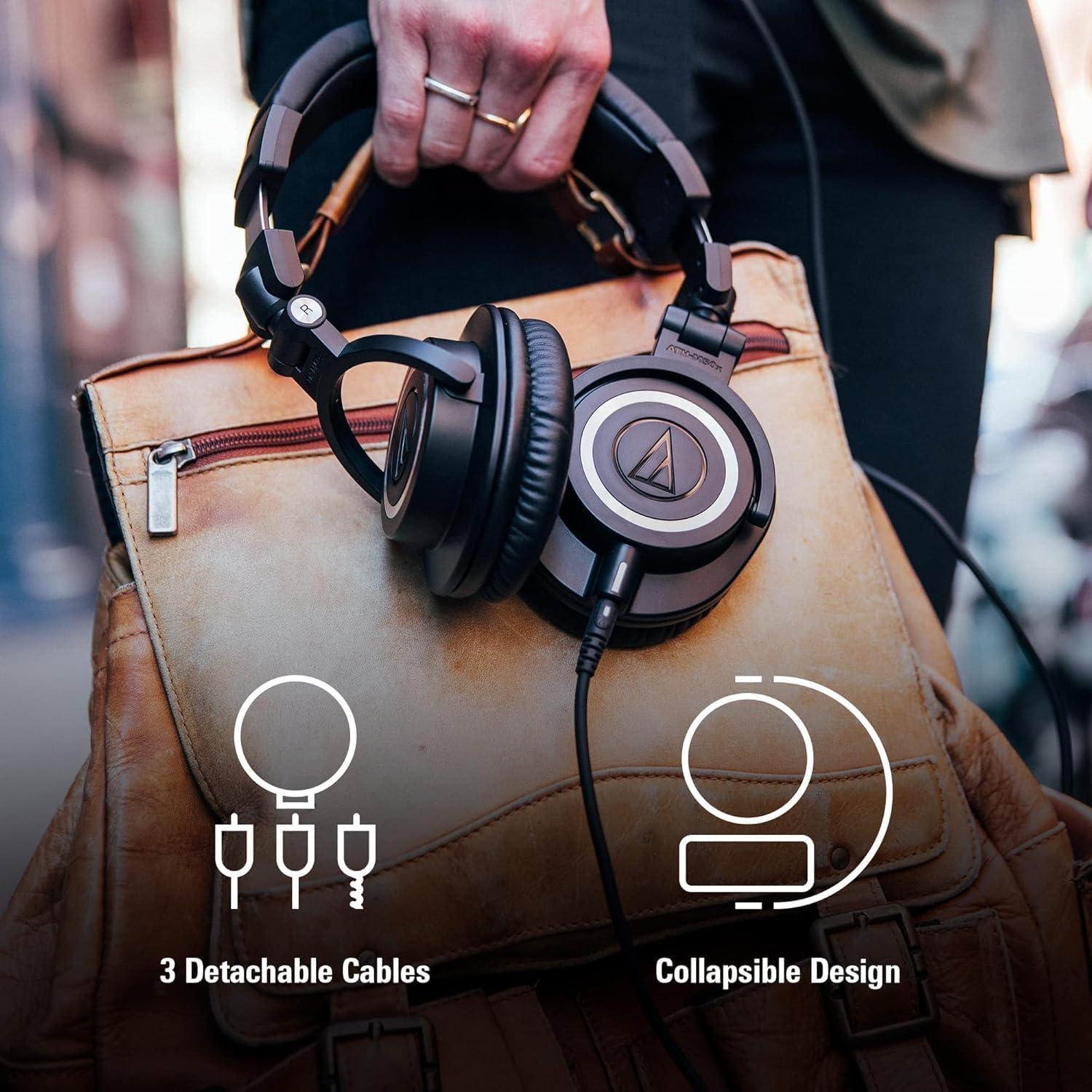 Auriculares de Monitoreo Profesional Audio-Technica ATH-M50x con Soporte