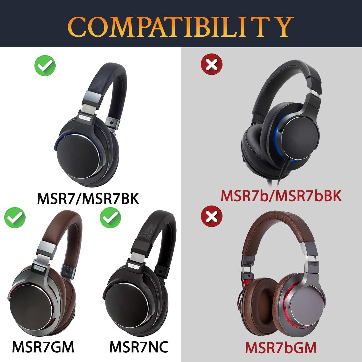 Funda de Diadema SOULWIT para Auriculares Audio Technica ATH MSR7