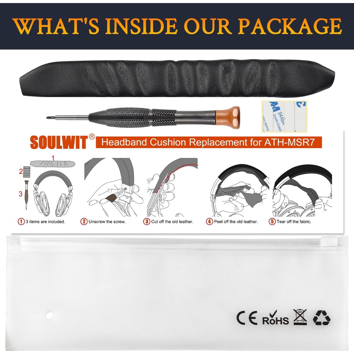 Funda de Diadema SOULWIT para Auriculares Audio Technica ATH MSR7