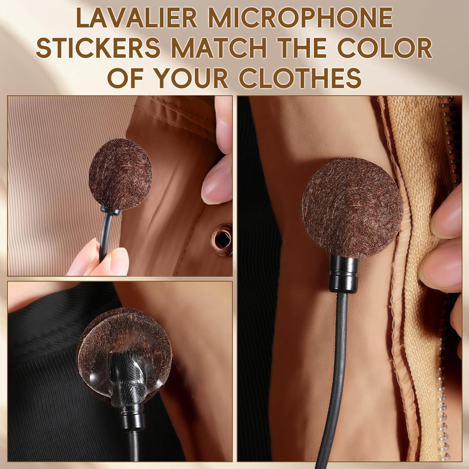 100 Círculos Adhesivos Suaves para Micrófonos Lavalier - 25mm