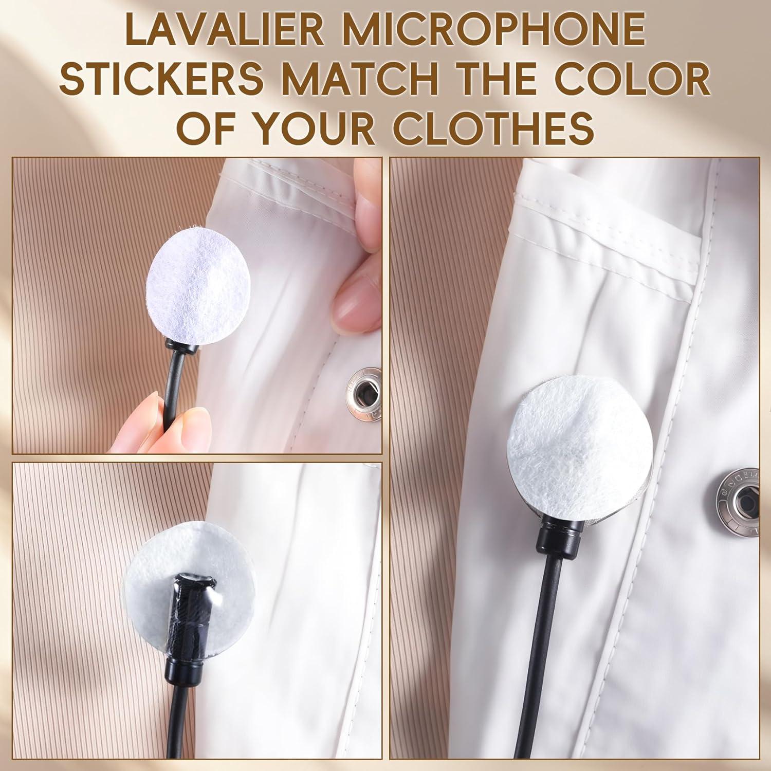 100 Círculos Adhesivos Suaves para Micrófonos Lavalier - 25mm