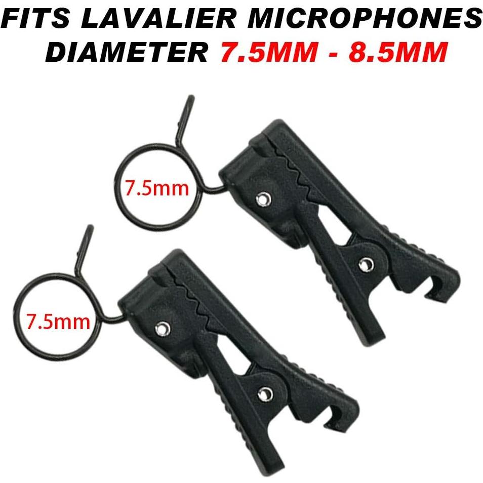 Clip de Corbata para Micrófono Lavalier ABS CANFON 7.5mm - Paquete de 2