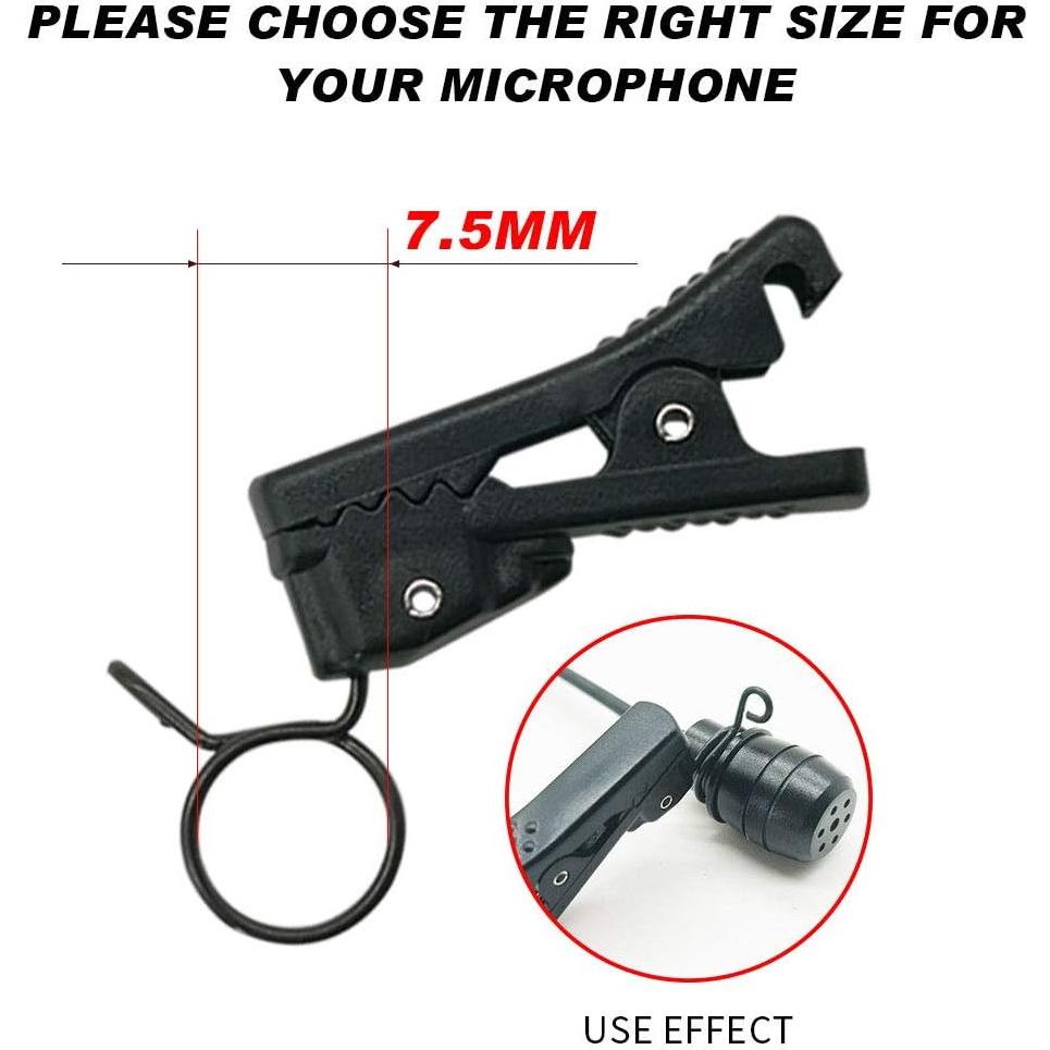 Clip de Corbata para Micrófono Lavalier ABS CANFON 7.5mm - Paquete de 2